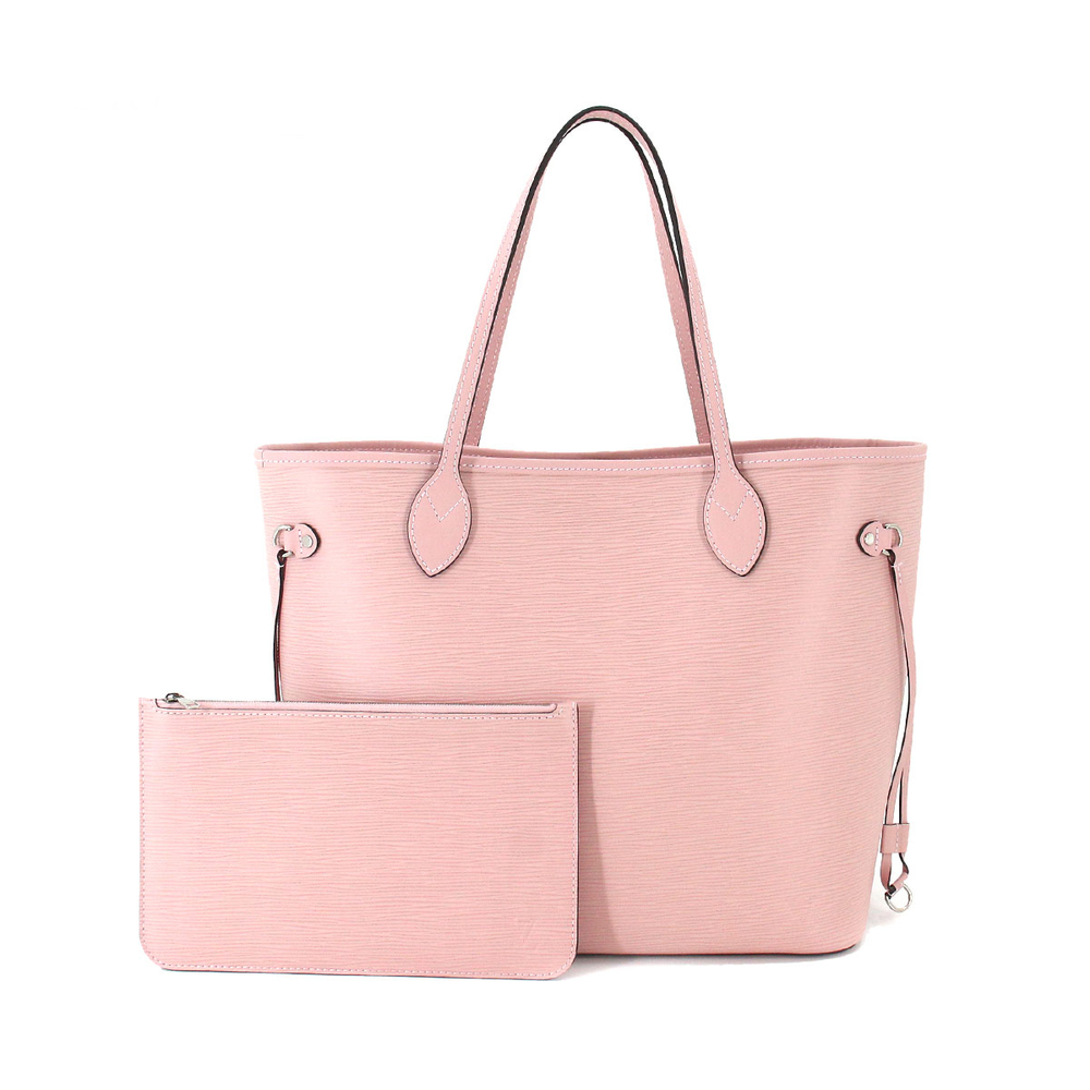 Louis Vuitton Epi Neverfull MM Tote Bag Rose Valerine